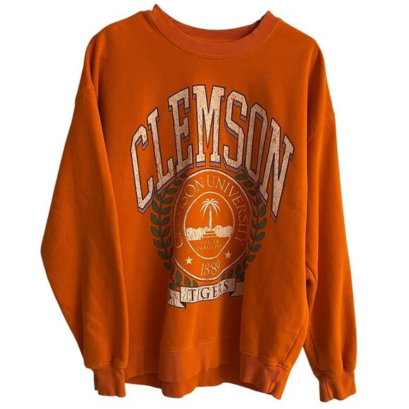 Goodie Two Sleeves Clemson Tigers South Carolina Orange College Seal Size M - Picture 1 of 6